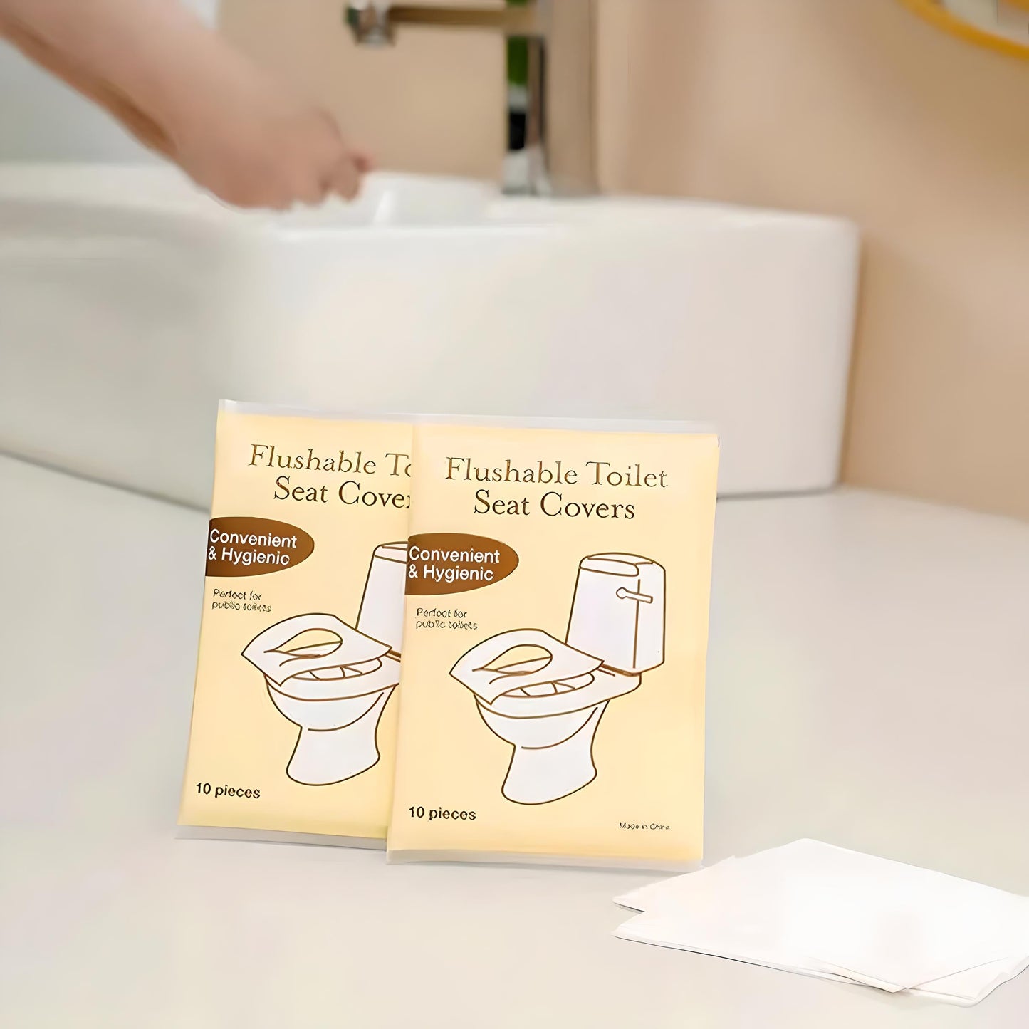 Flushable Travel Toilet Seat Covers | 50 Pack